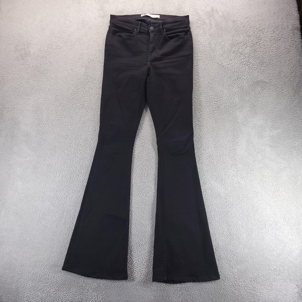 Ayr Jeans Womens 28 Black High Rise Flare Bell Bottom Boho Hippie Slim Fit